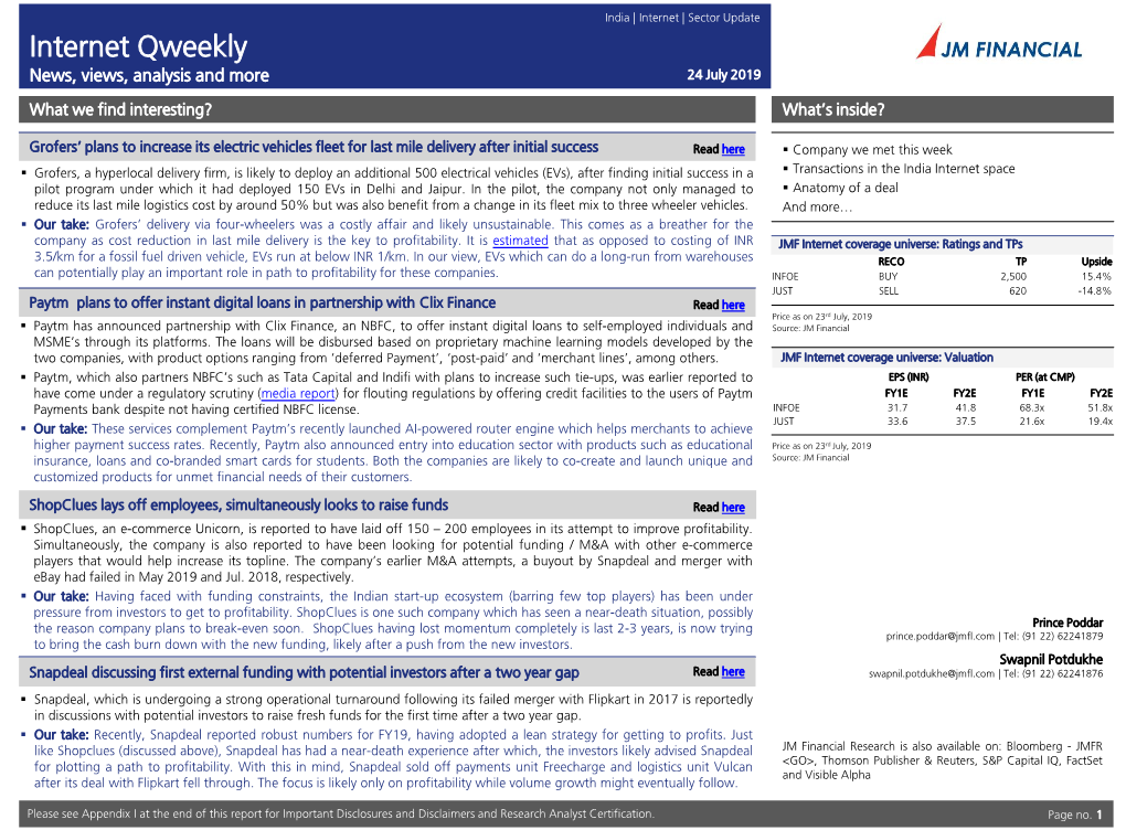 Internet Qweekly News, Views, Analysis and More 24 July 2019