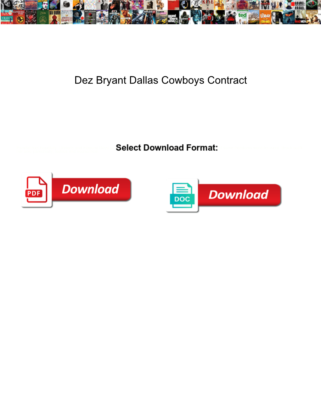 Dez Bryant Dallas Cowboys Contract