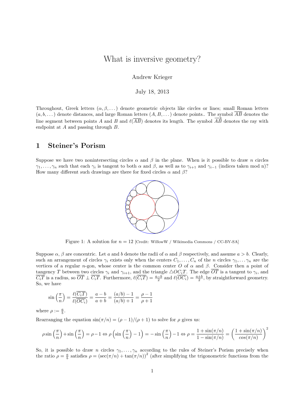 What Is Inversive Geometry?