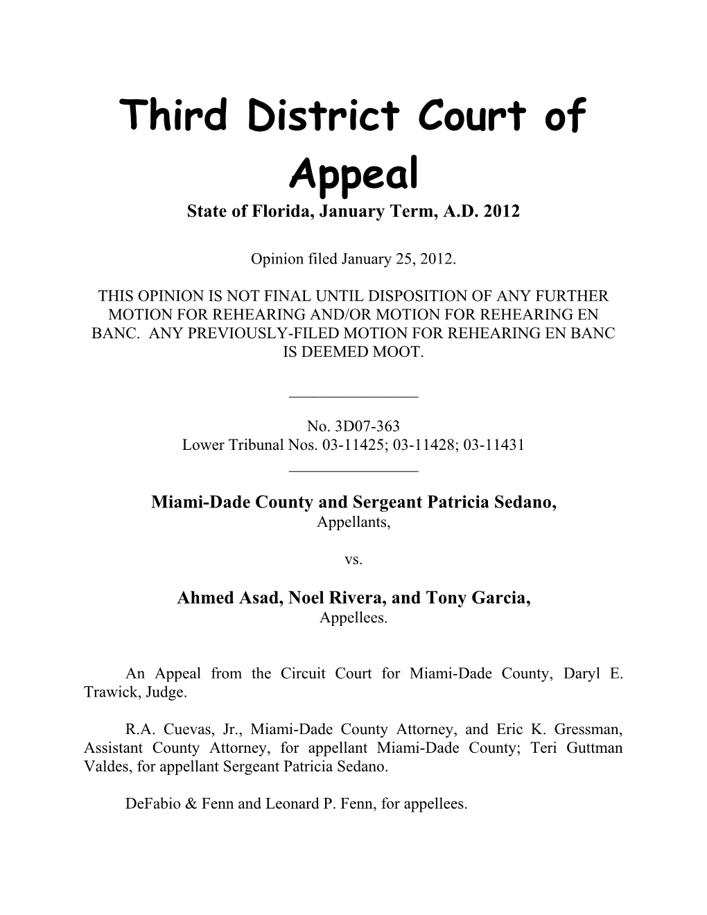 Third District Court of Appeal s5