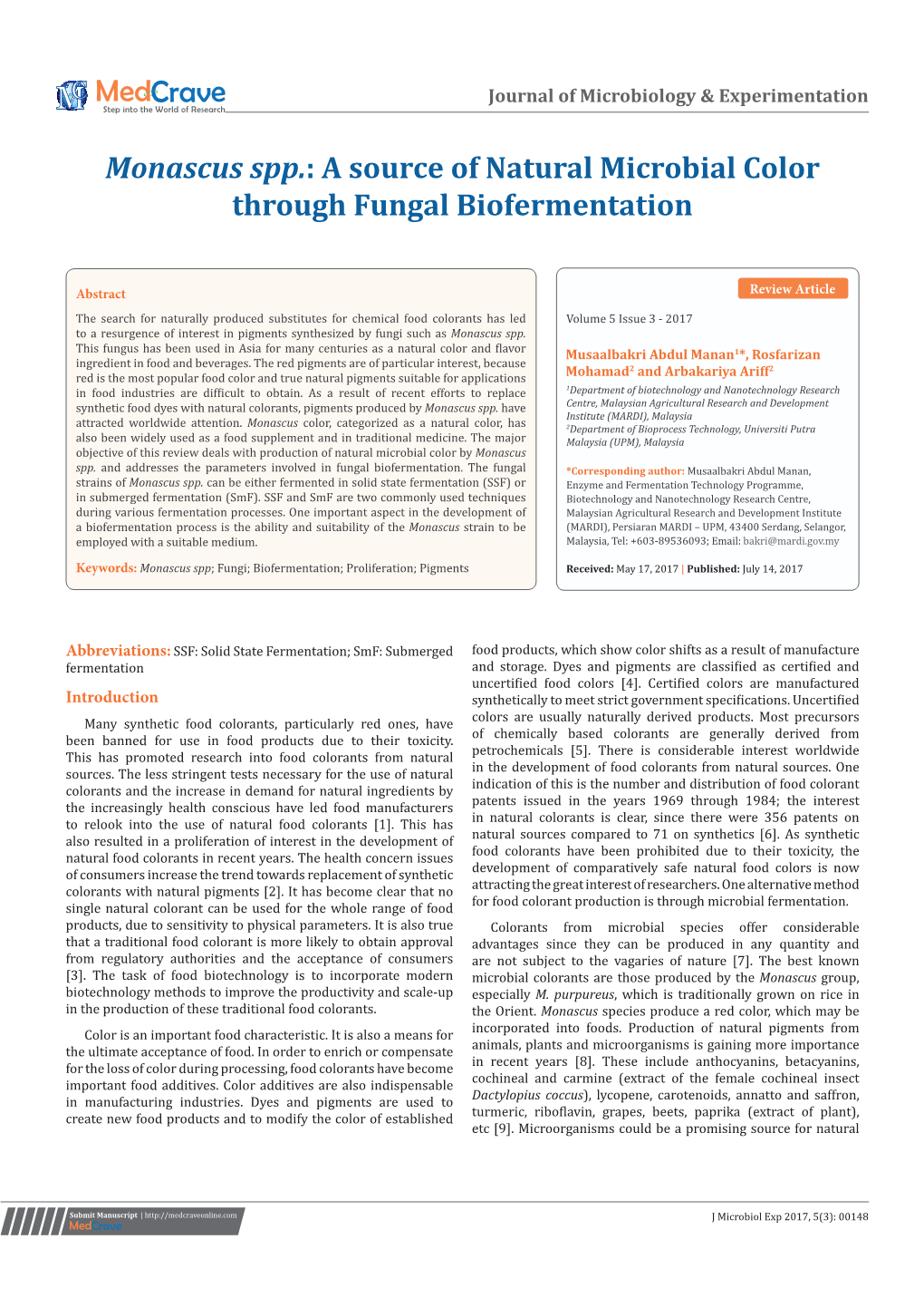 Monascus Spp.: a Source of Natural Microbial Color Through Fungal Biofermentation