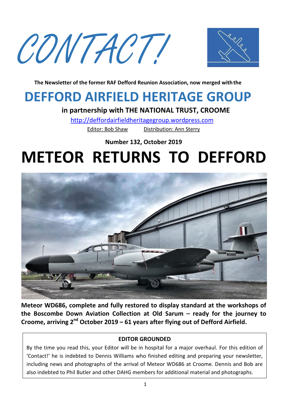 October 2019 METEOR RETURNS to DEFFORD