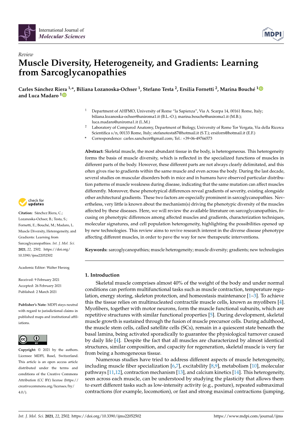 Muscle Diversity, Heterogeneity, and Gradients: Learning from Sarcoglycanopathies