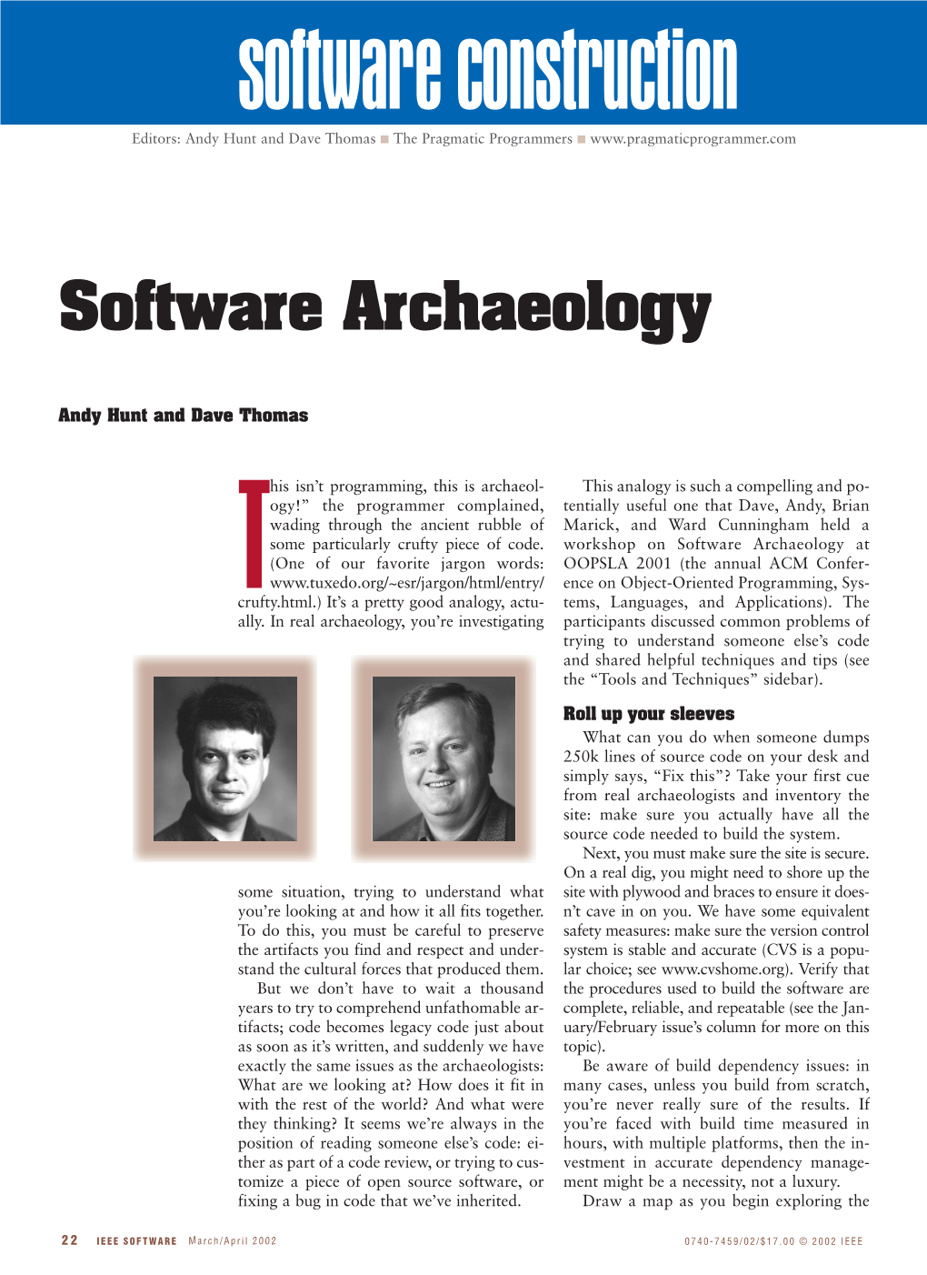 Software Archaeology