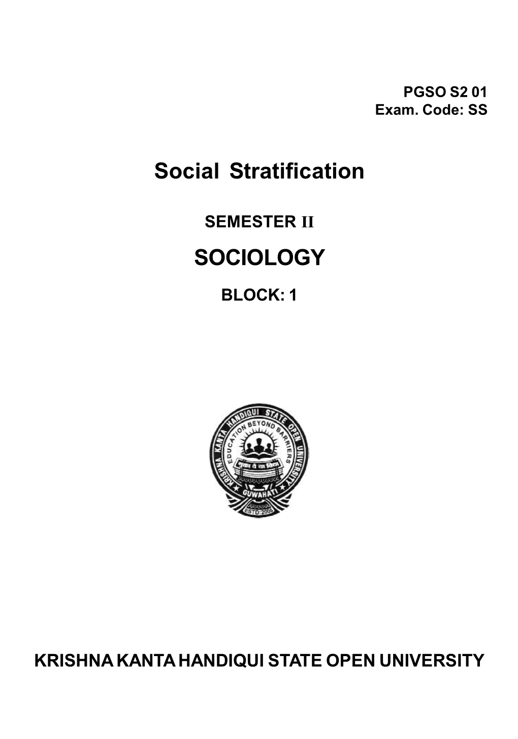 Social Stratification SOCIOLOGY