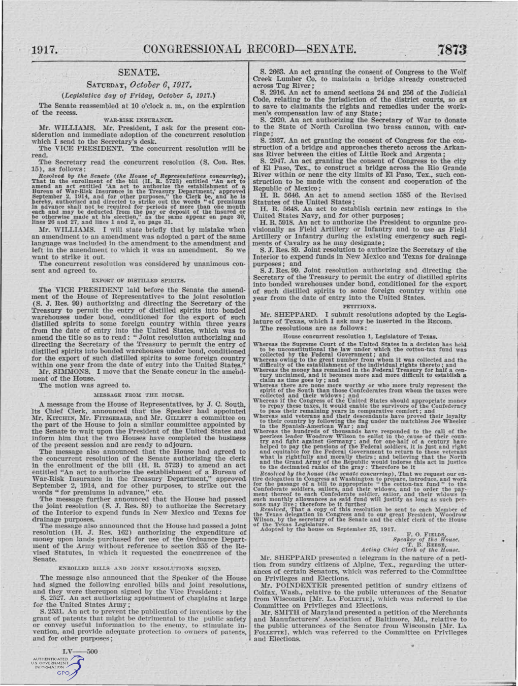 Congressional Record-Senate. 1'873