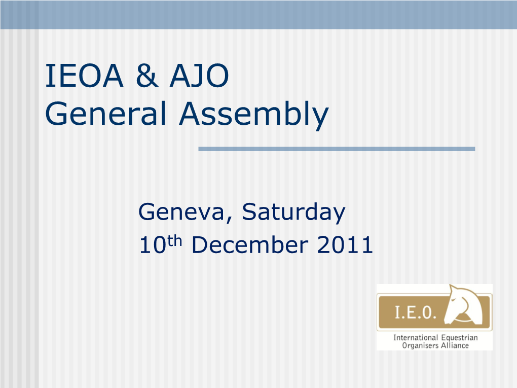 General Assembly AJO IEOA