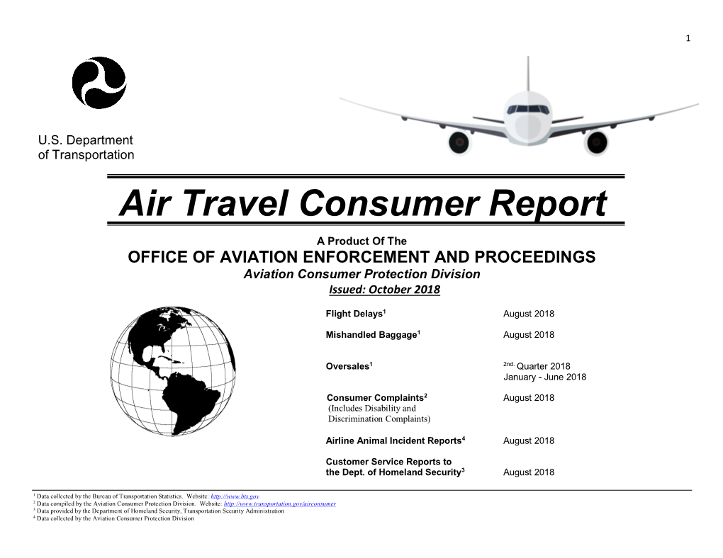 Air Travel Consumer Report