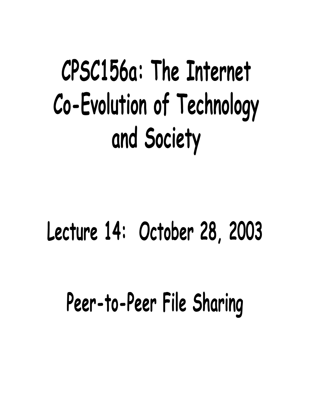 Cpsc155a Fall 2001, Lecture 7