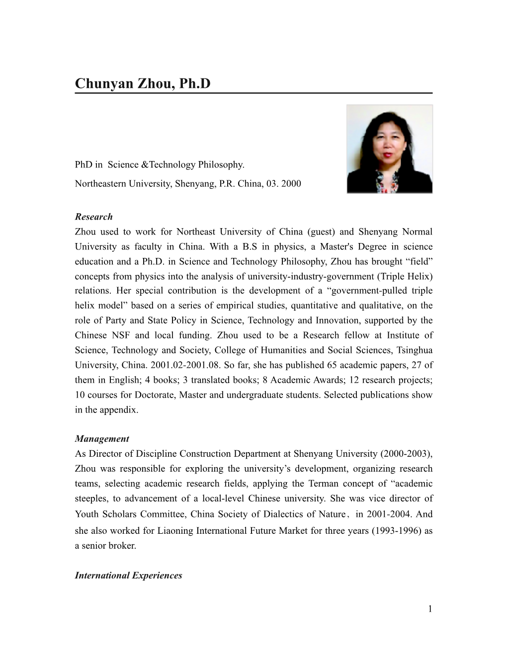 Chunyan Zhou, Ph.D