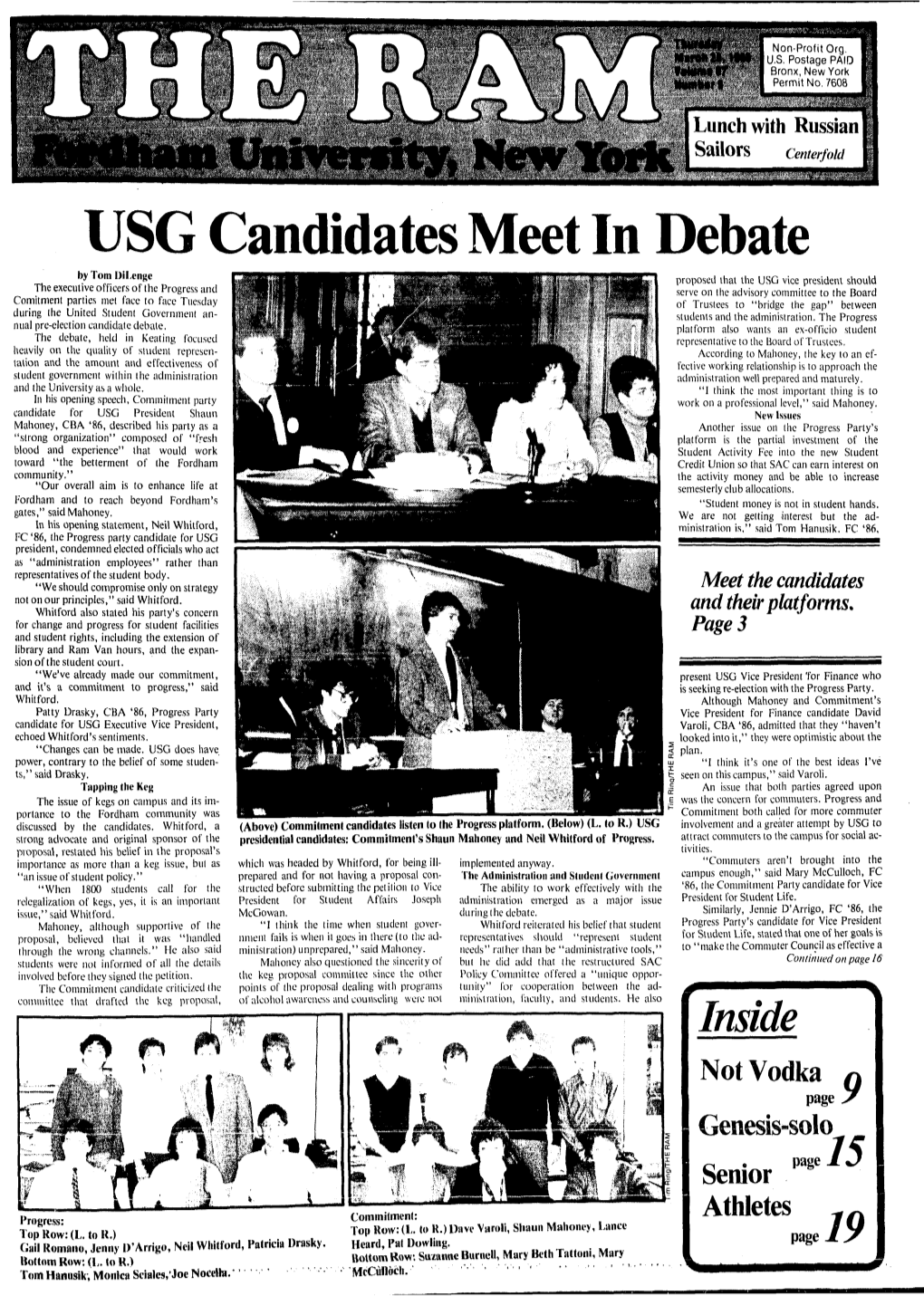 USG Candidates Meet in Debate