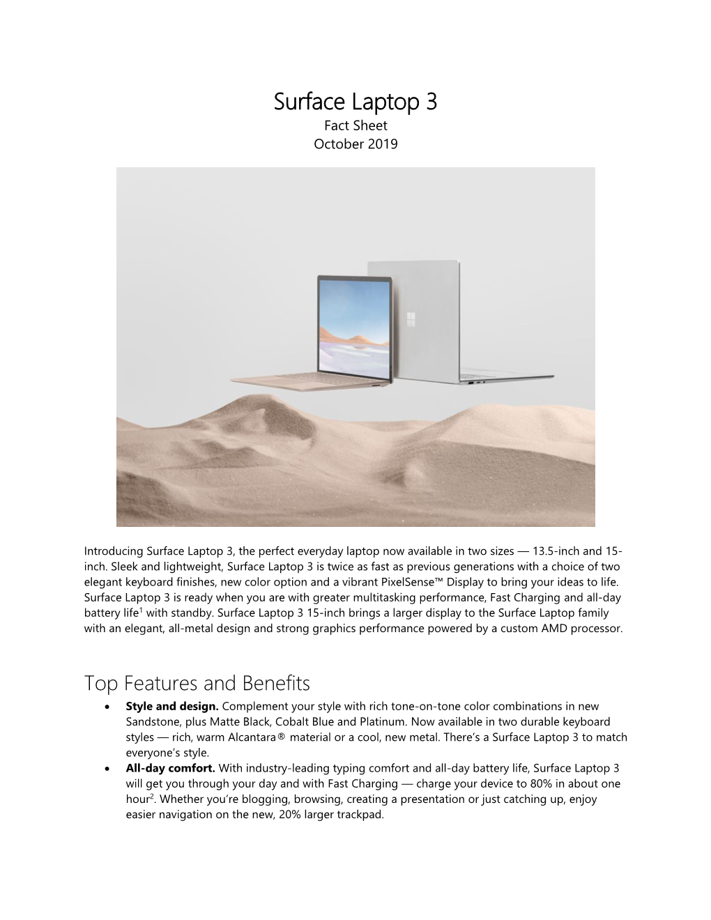 Microsoft Surface Laptop 3