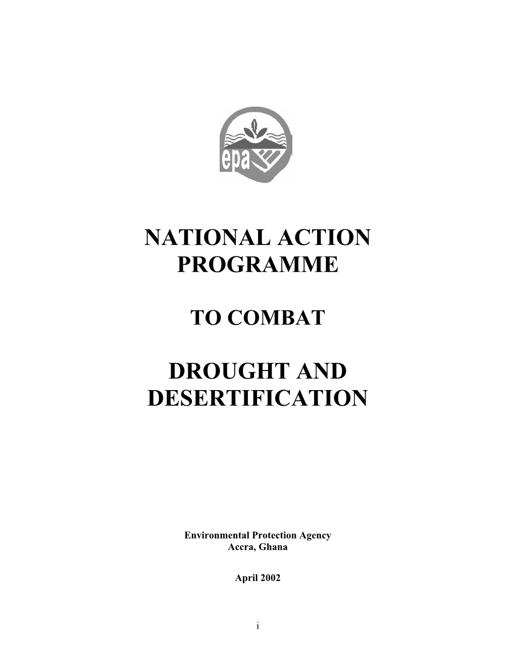 National Action Programme Drought and Desertification