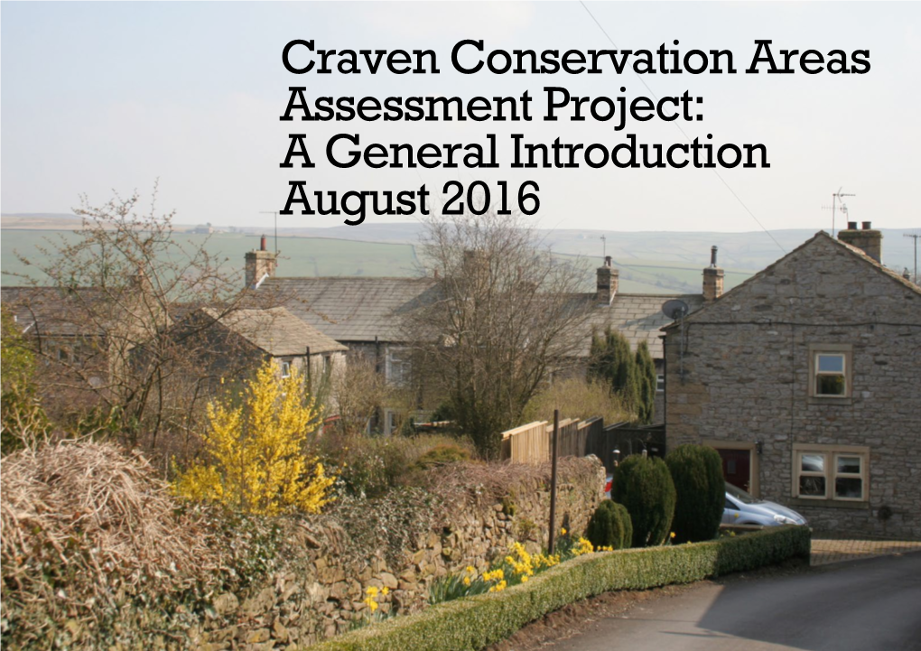 Craven Conservation Areas Project August 2016