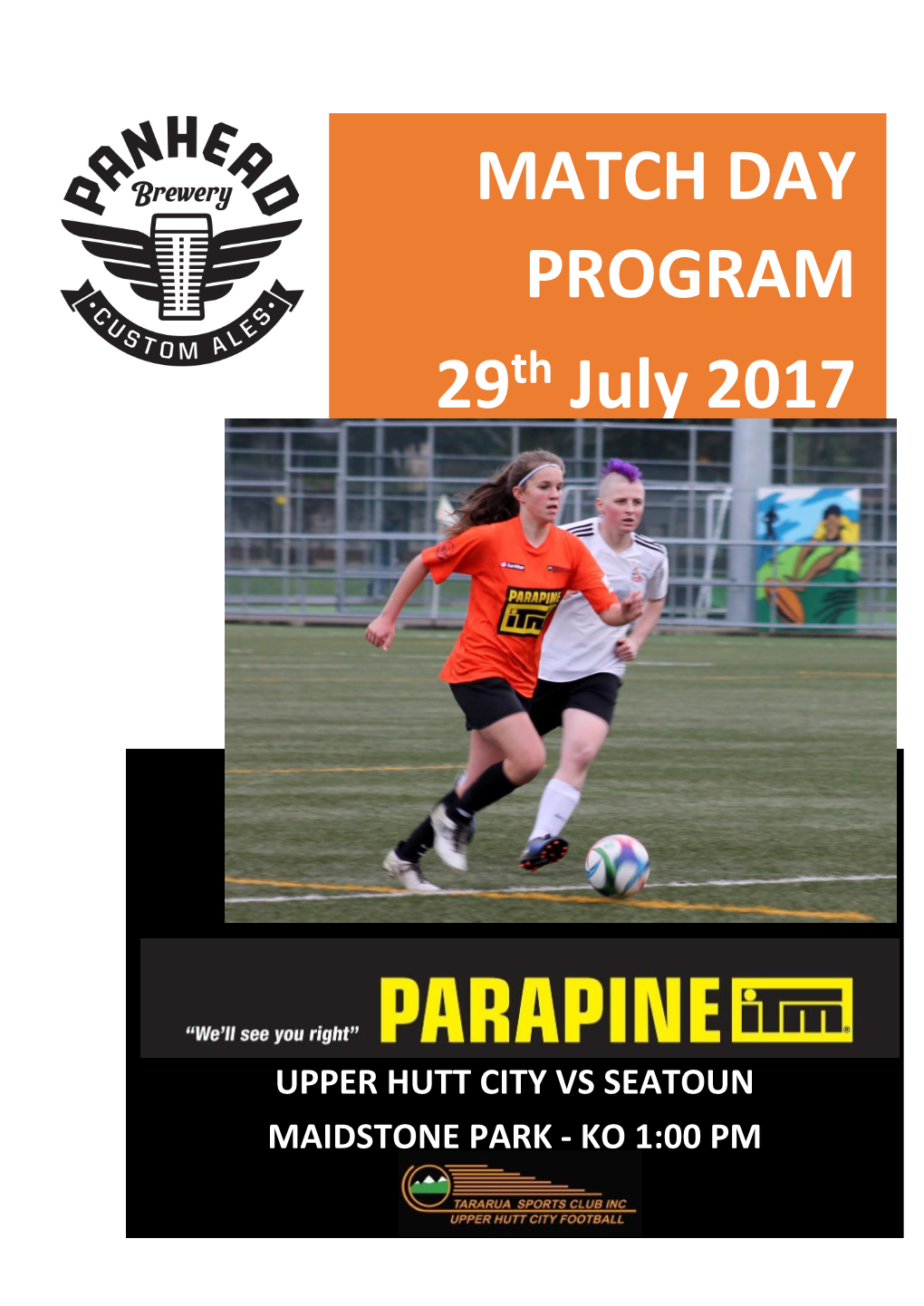 MATCH DAY PROGRAM 29 July 2017