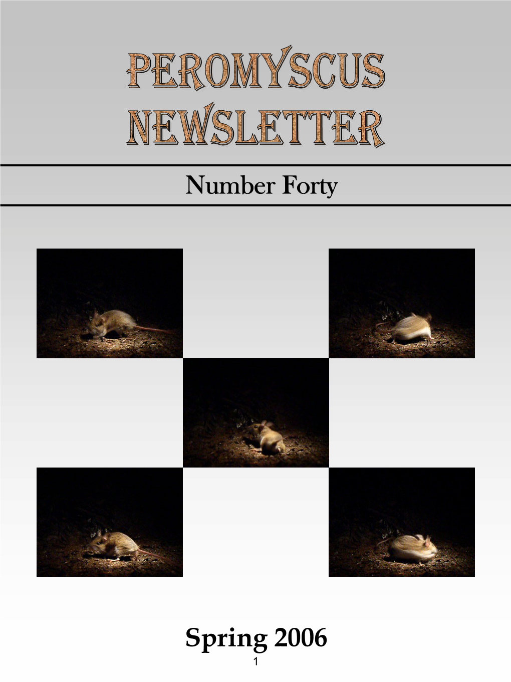 Peromyscus Newsletter Number 40