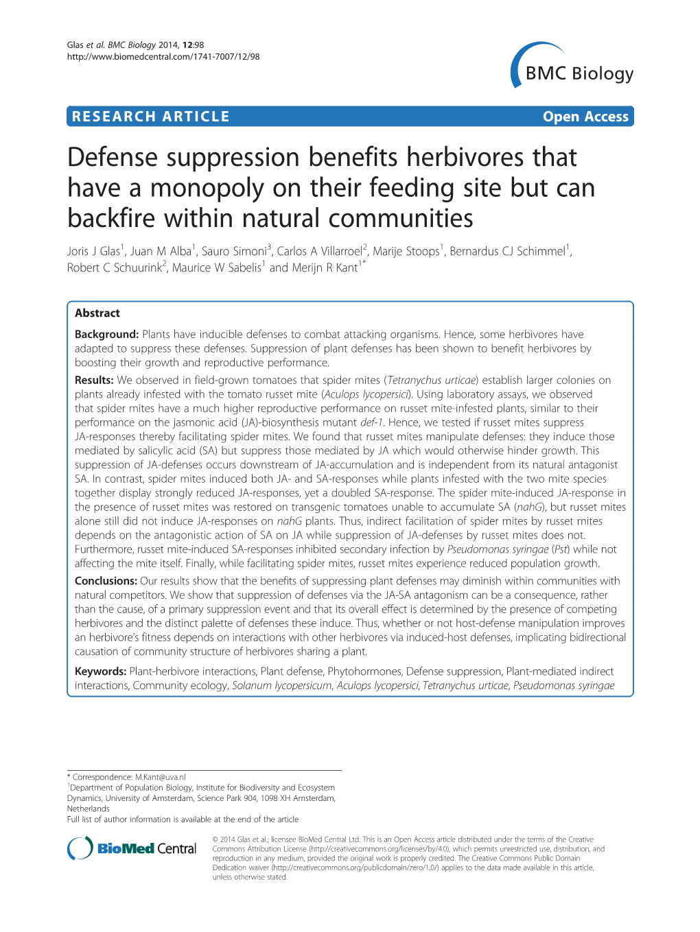 Defense Suppression Benefits Herbivores That Have a Monopoly On