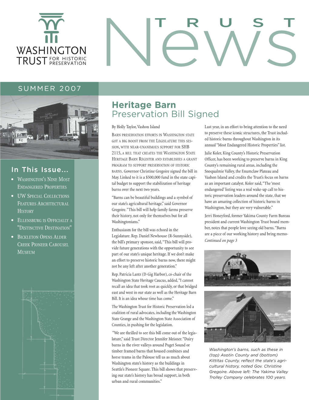 Heritage Barn Preservation Bill Signed