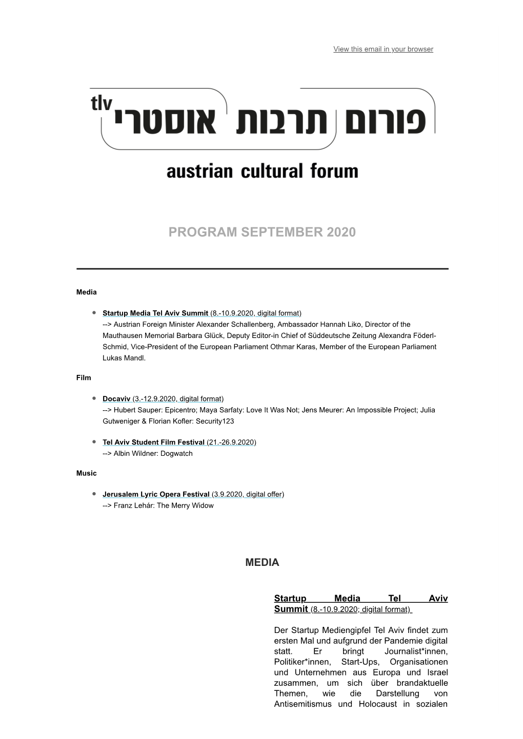 Program September 2020