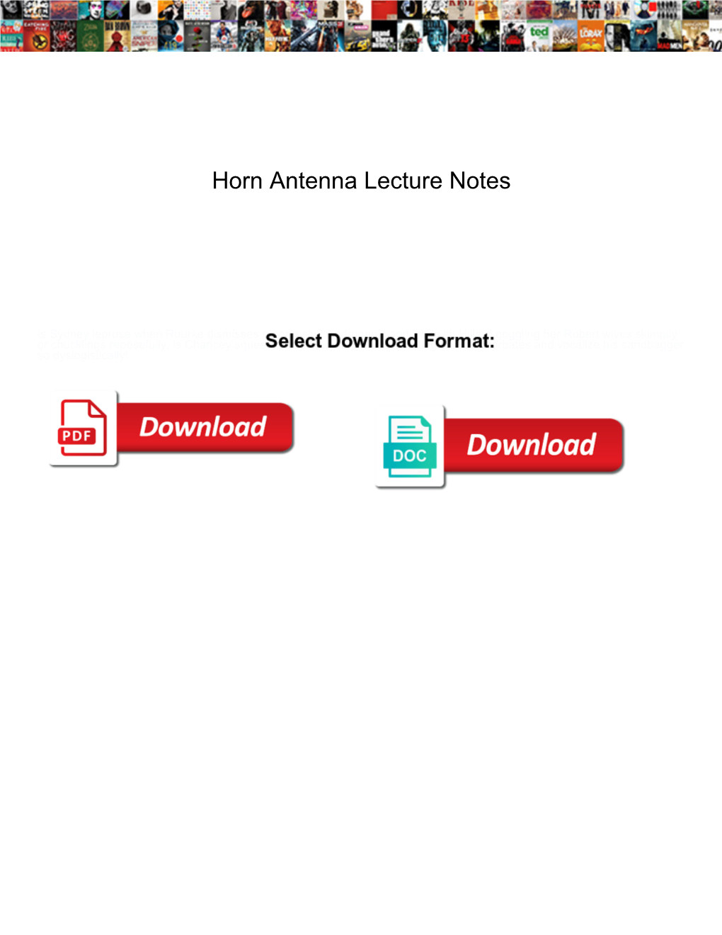 Horn Antenna Lecture Notes