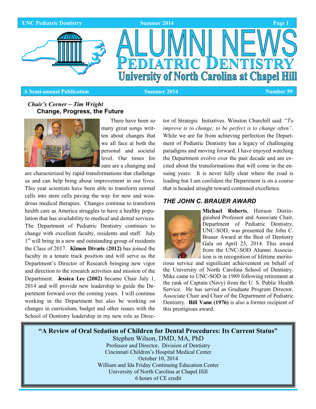 2014 Summer Newsletter