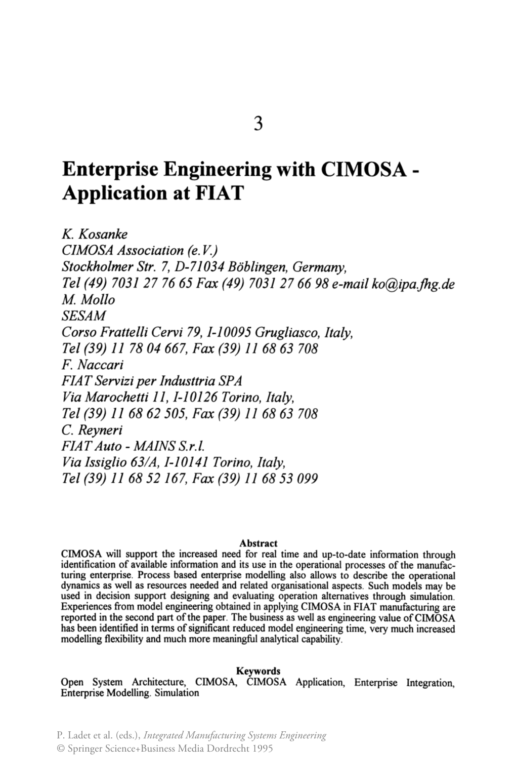 3 Enterprise Engineering with CIMOSA