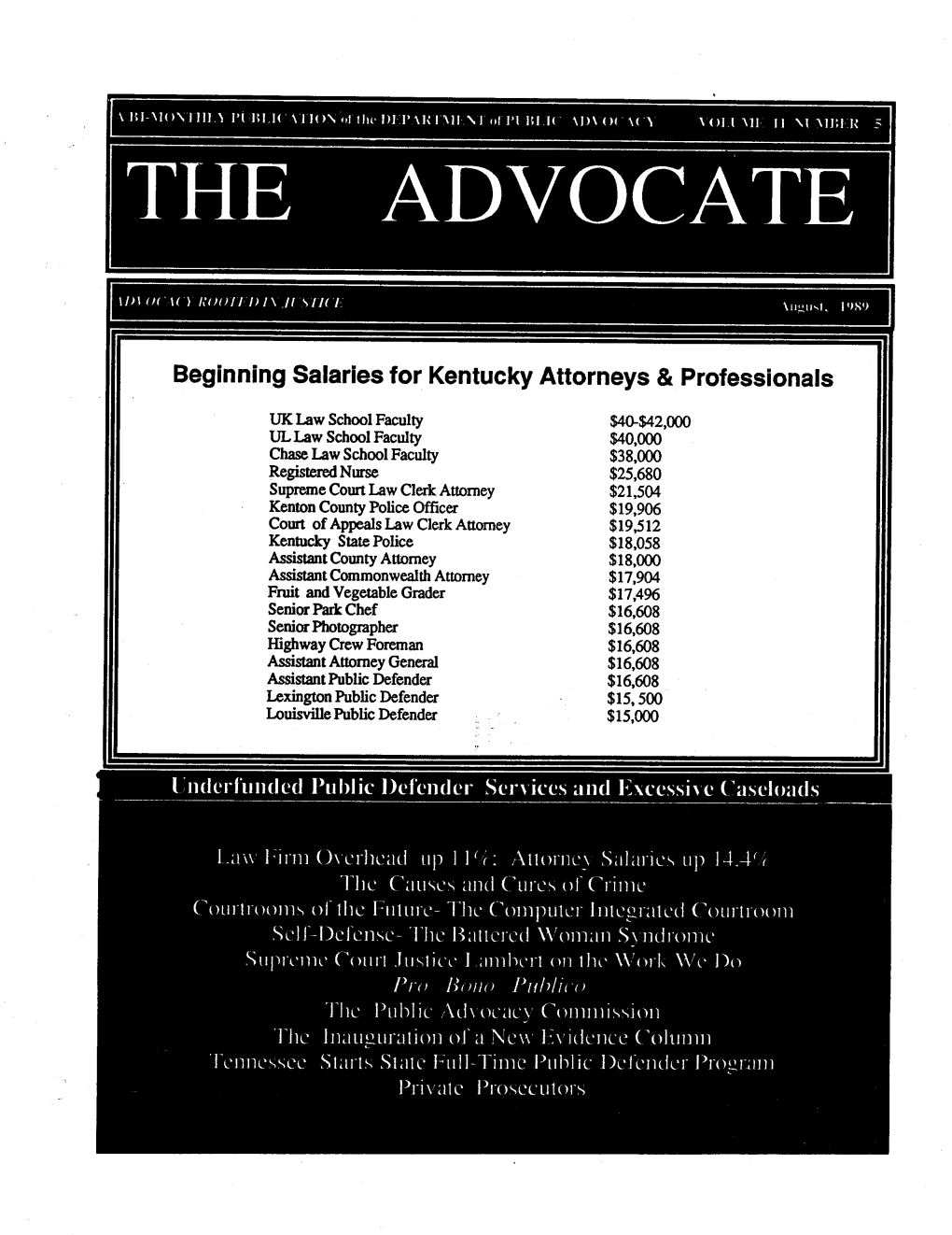 Advocate-Vol 11-No 5-Entire Issue (8-1989)