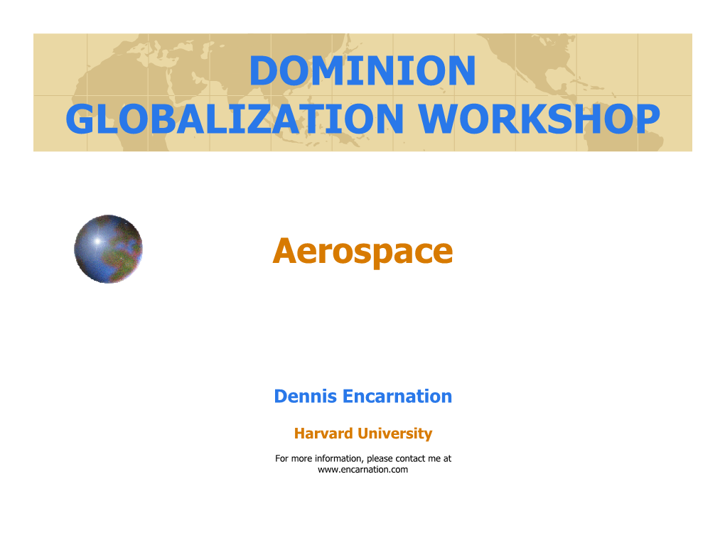 Dominion Globalization Workshop