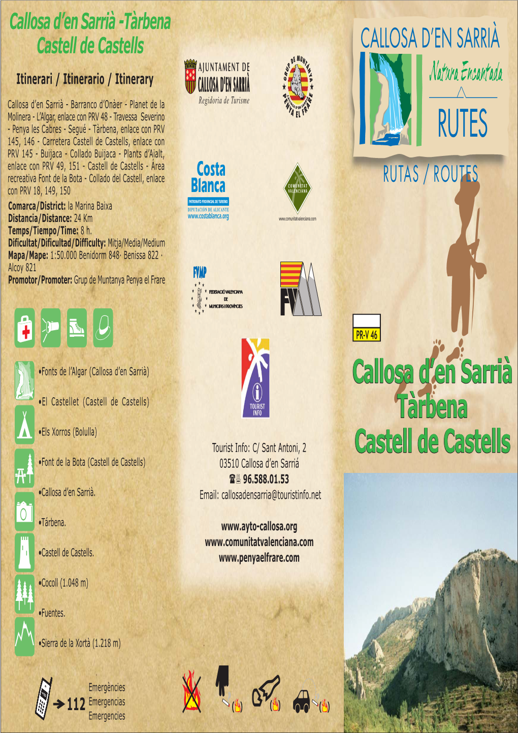 Callosa D'en Sarrià -Tàrbena Castell De Castells