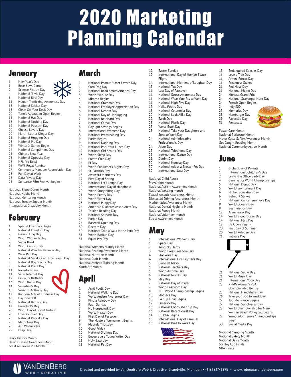 2020 Marketing Planning Calendar