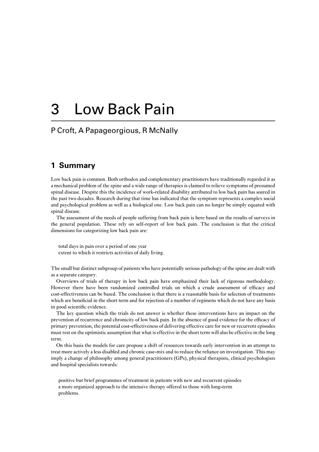 3 Low Back Pain