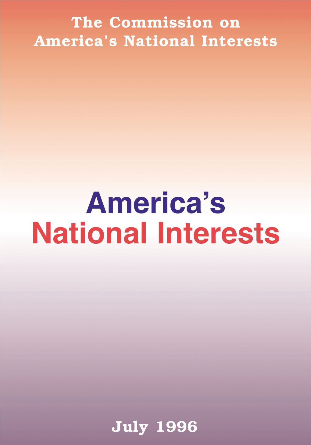 America's National Interests