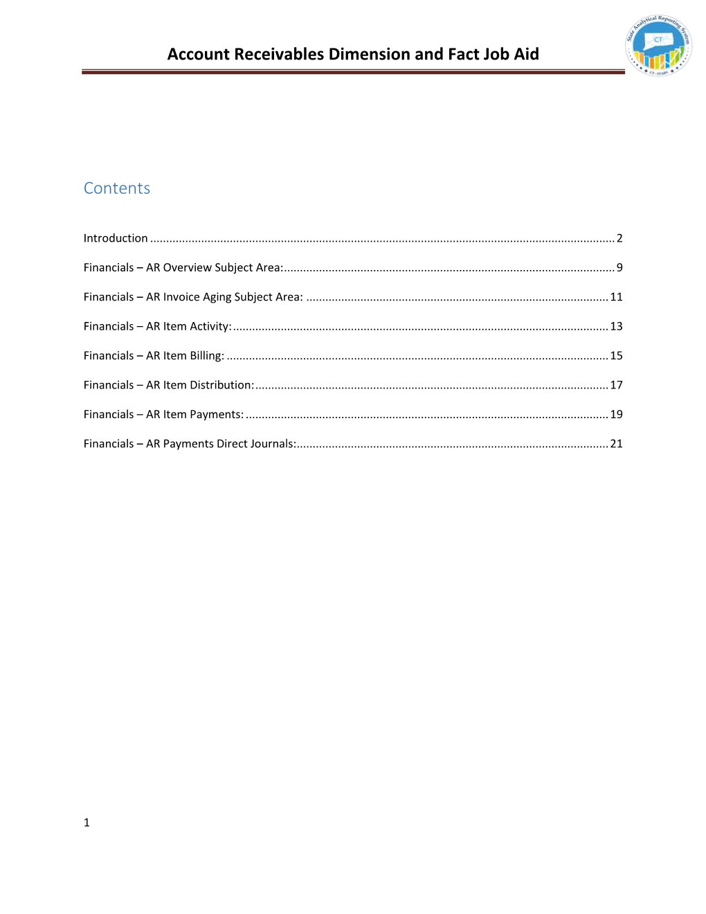 Accounts Receivable Facts and Dimensions