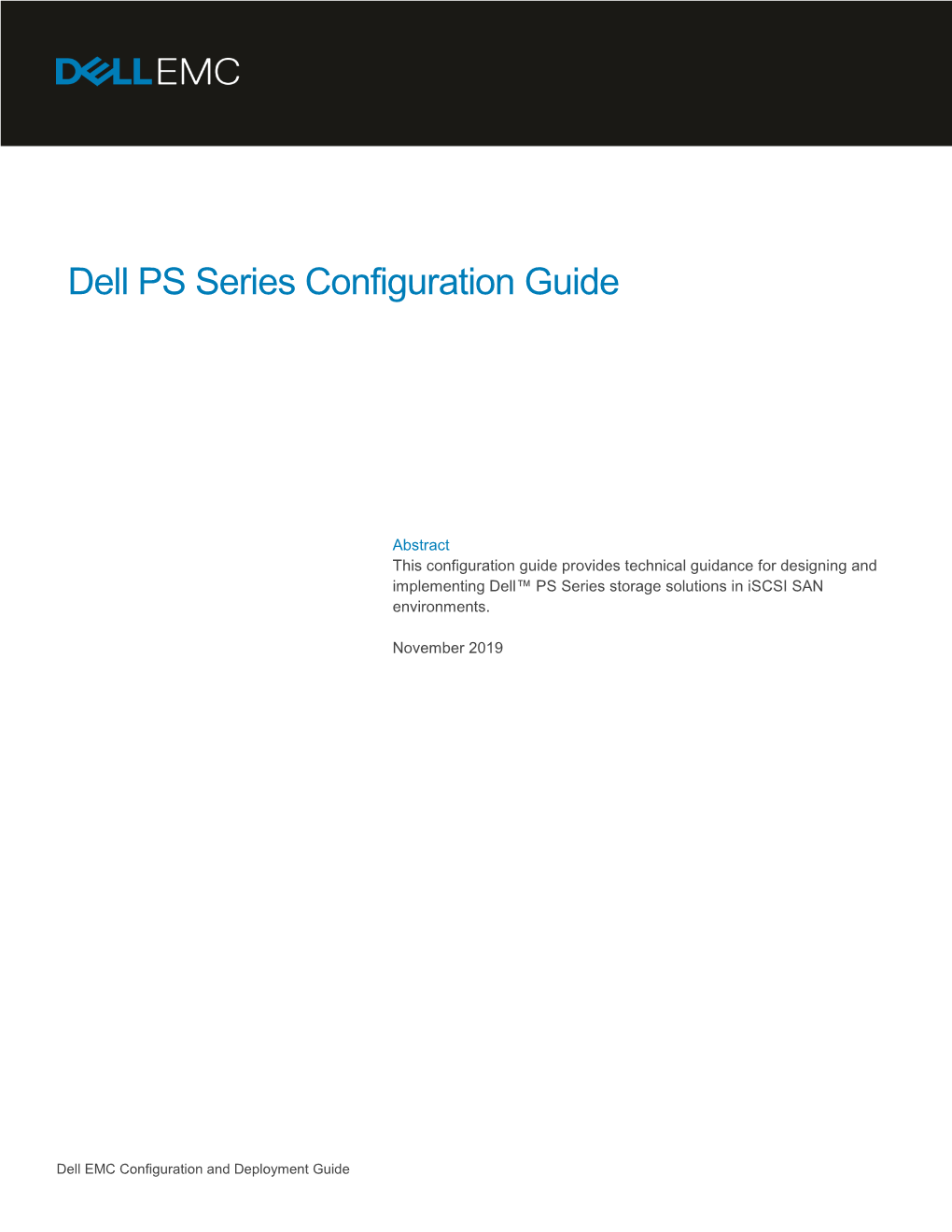 Dell PS Series Configuration Guide