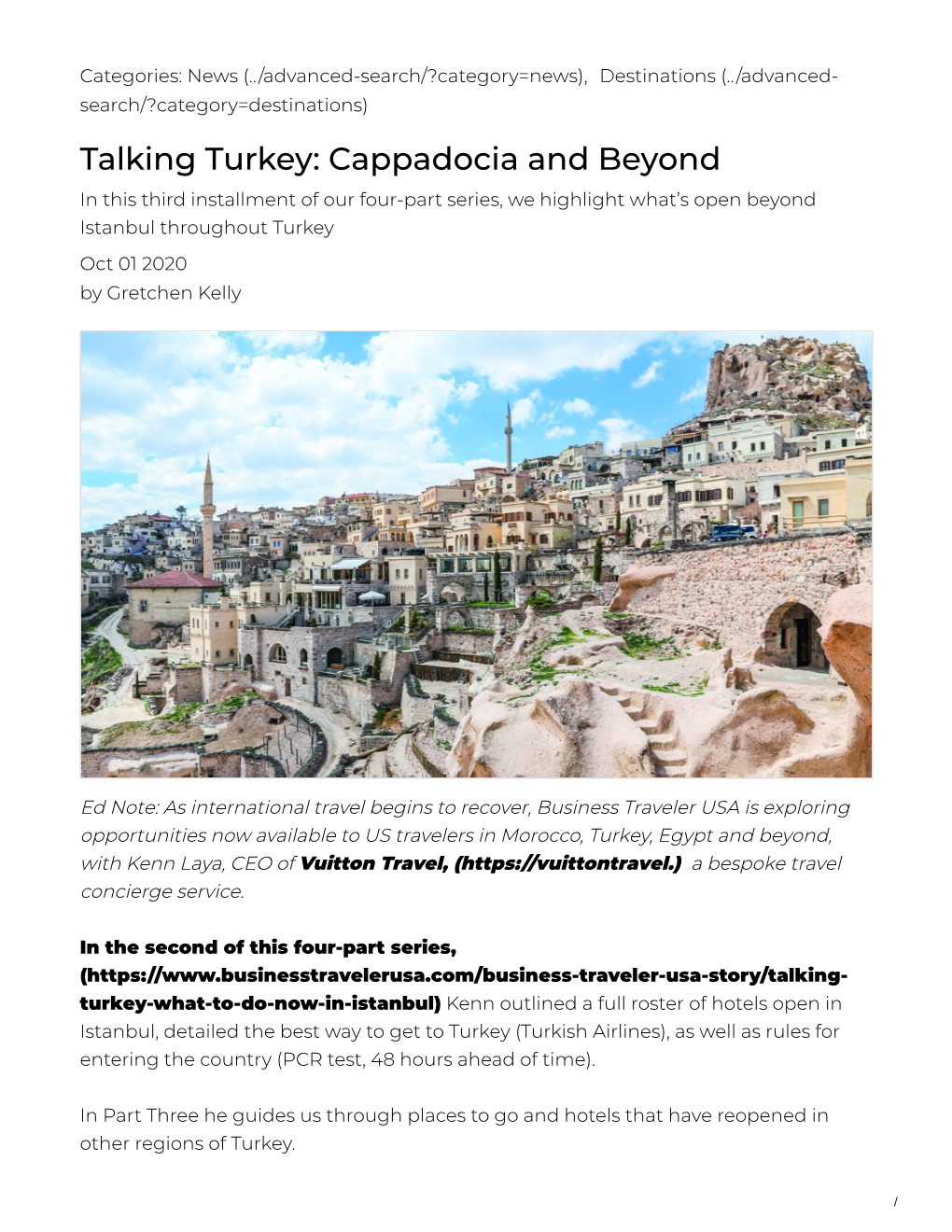 Talking Turkey Cappadocia and Beyond (Pdf)