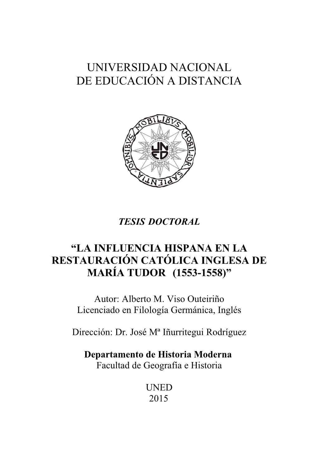 Universidad Nacional De Educación a Distancia