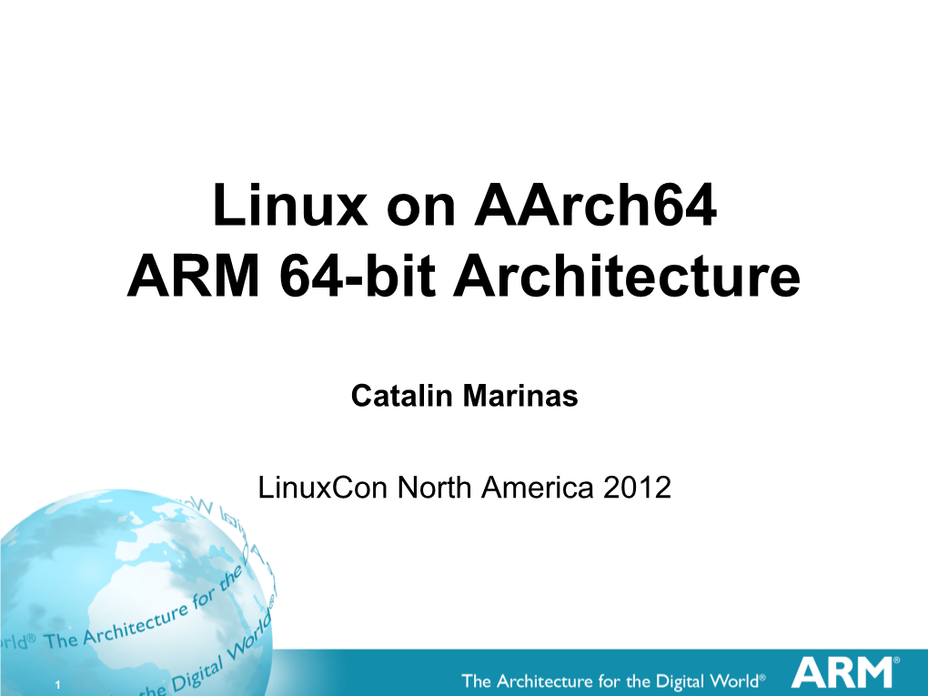 Linux on Aarch64 ARM 64-Bit Architecture