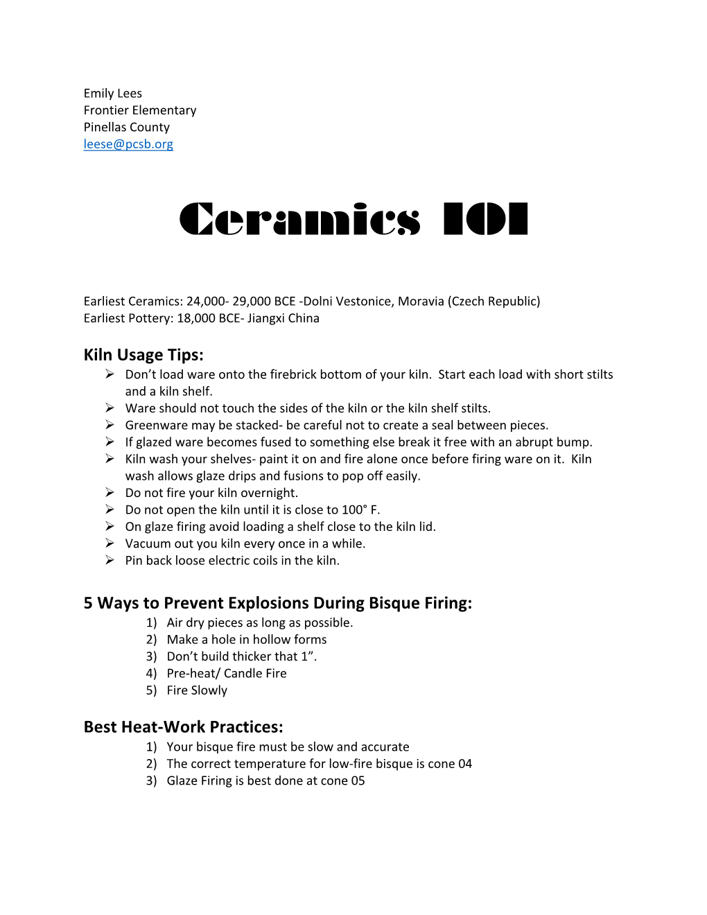 Ceramics 101