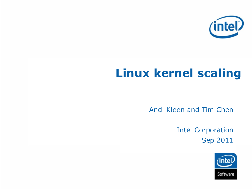 Linux Kernel Scaling