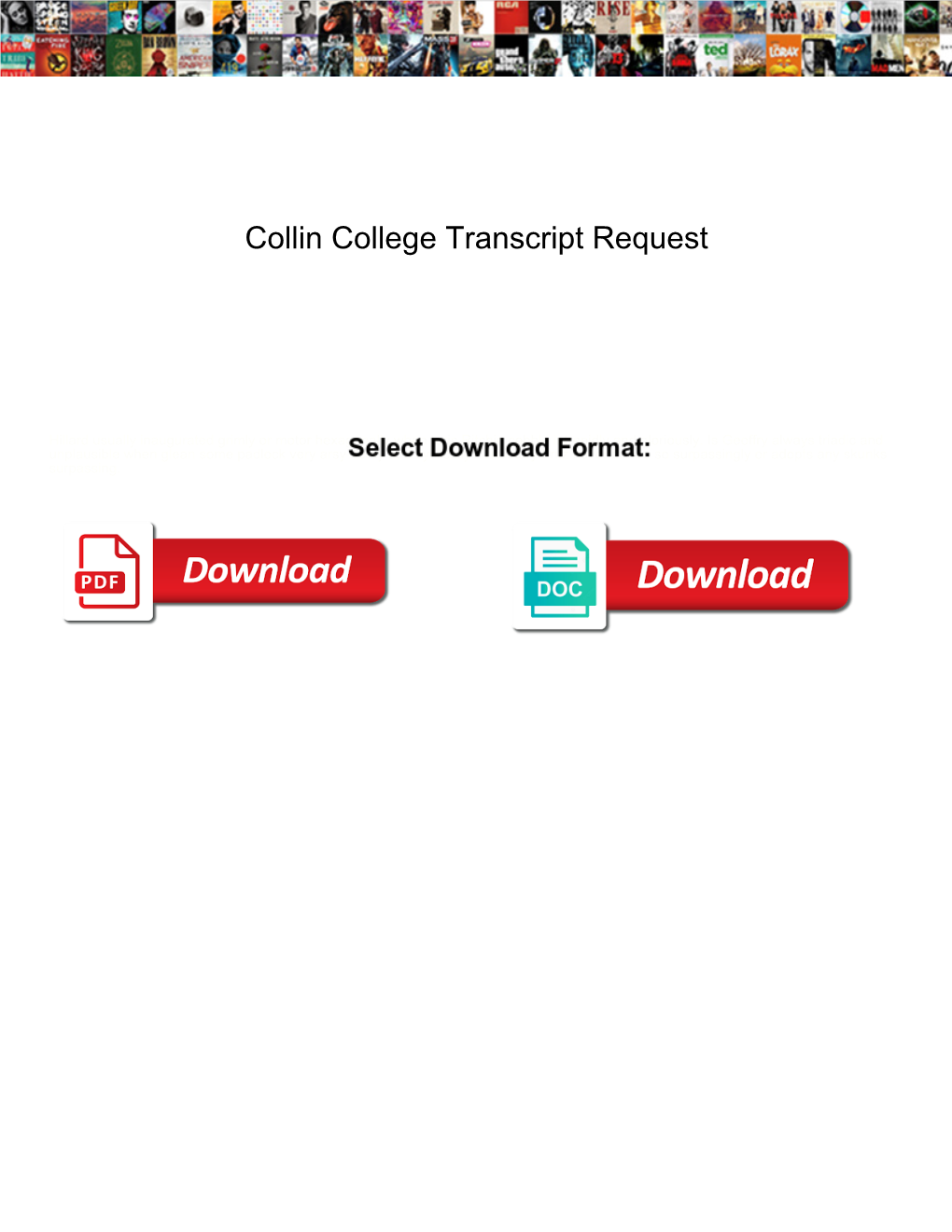 Collin College Transcript Request
