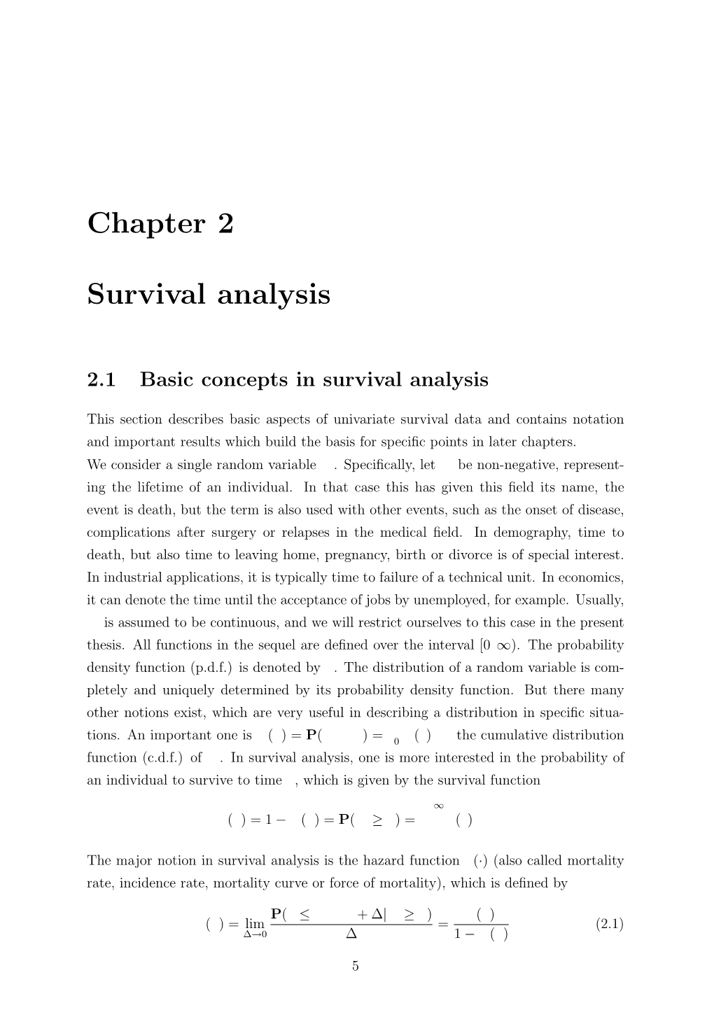 Chapter 2 Survival Analysis