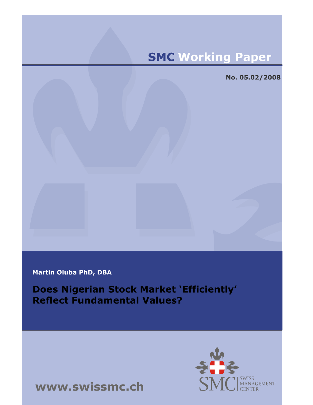 Martin Oluba – Does Nigerian Stock Market Efficiently Reflect