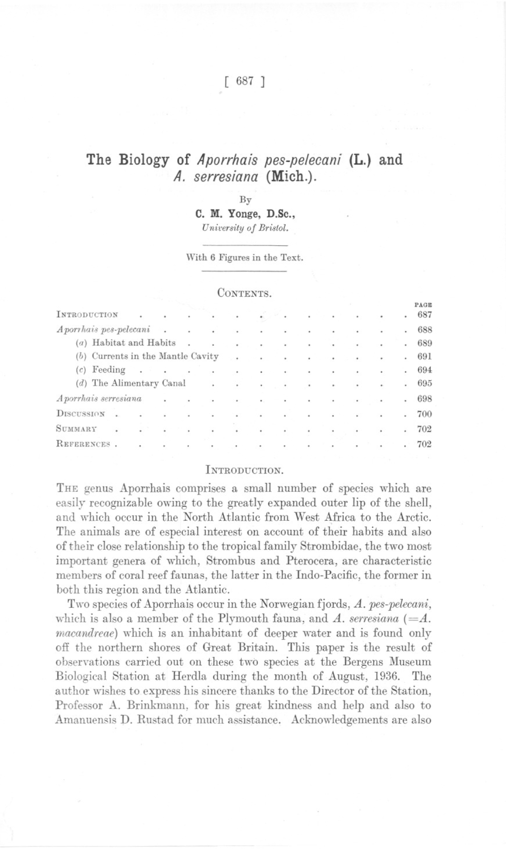 The Biology of Aporrhais Pes-Pelecani