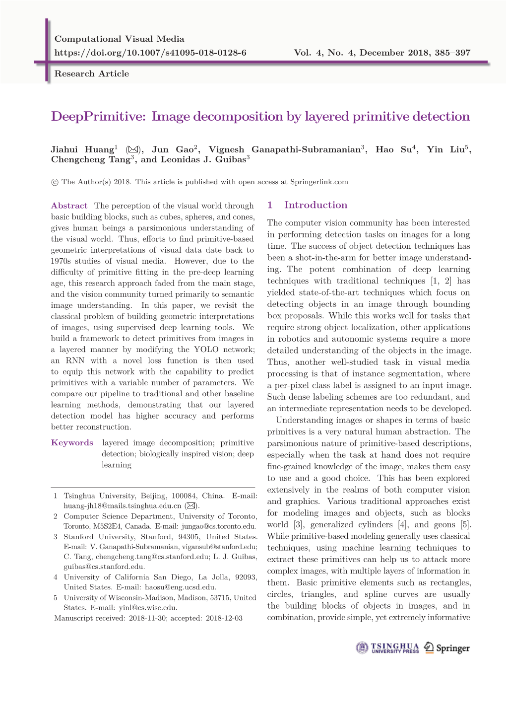 Deepprimitive: Image Decomposition by Layered Primitive Detection