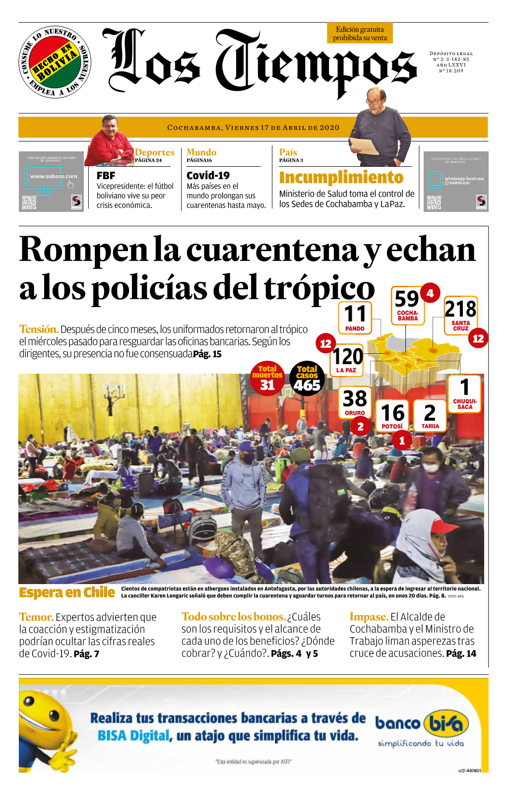 Rompen La Cuarentena Y Echan a Los Policías Del Trópico 59 4 11 218 Tensión