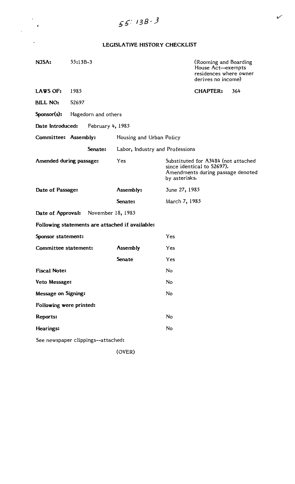 55:13B-3 (Rooming and Boarding House Act--Exempts Residences Where Owner Derives No Income)