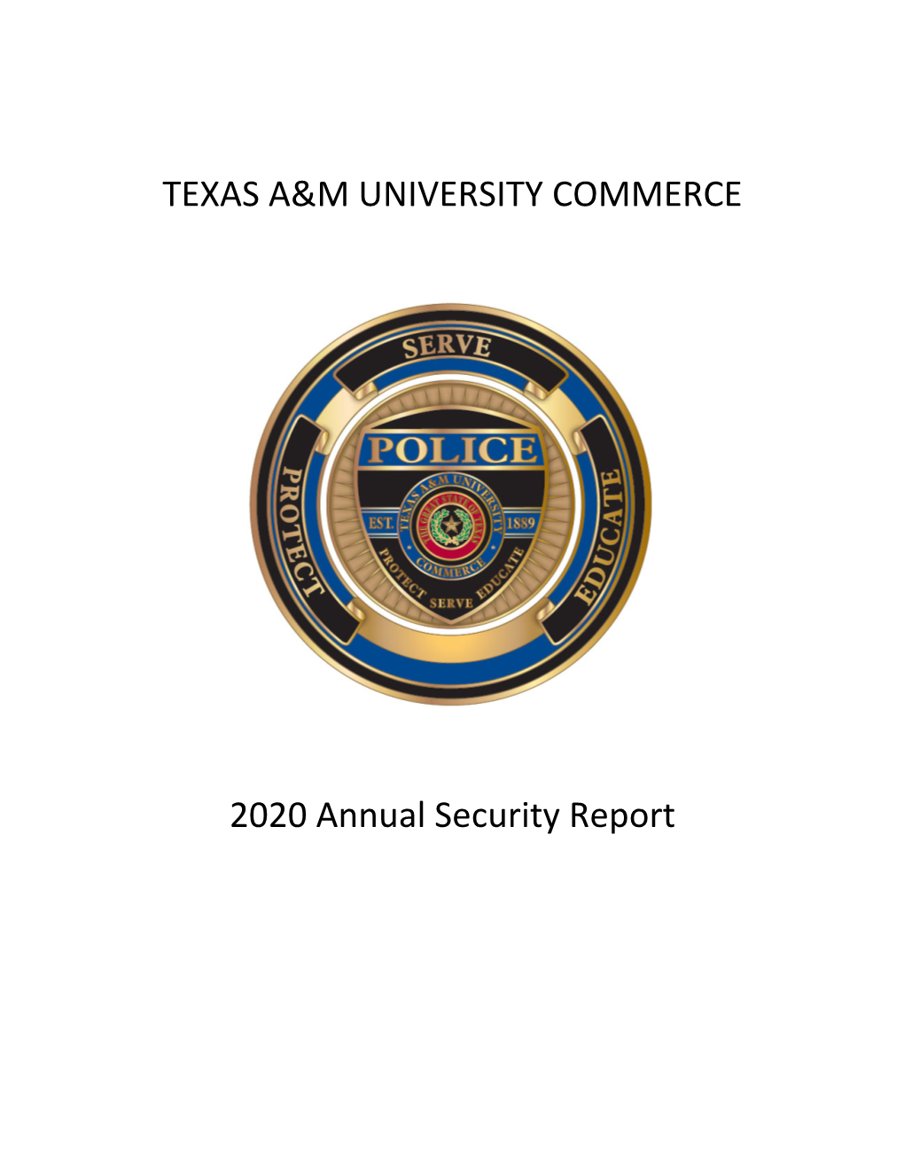 TEXAS A&M UNIVERSITY COMMERCE 2020 Annual Security