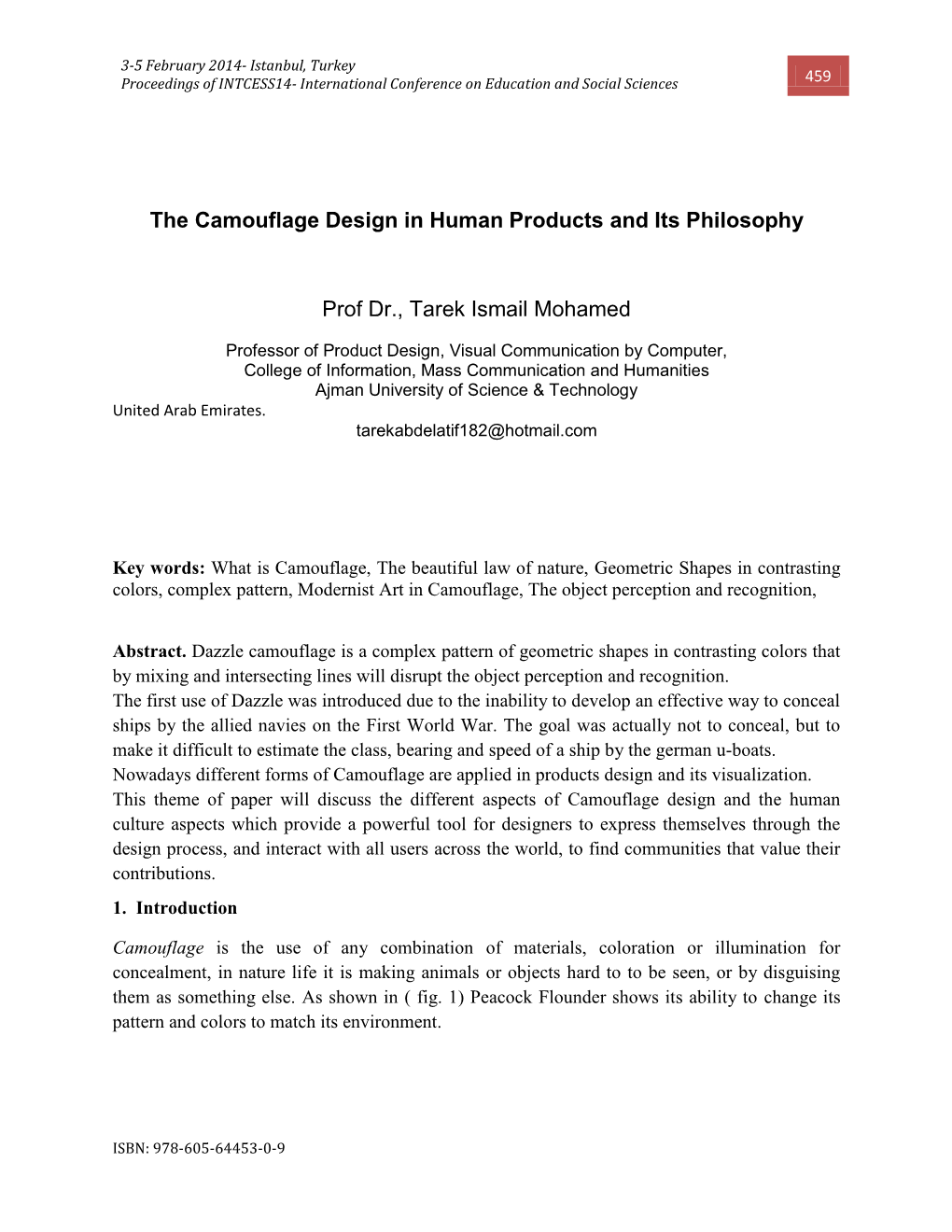 The Camouflage Design in Human Products and Its Philosophy