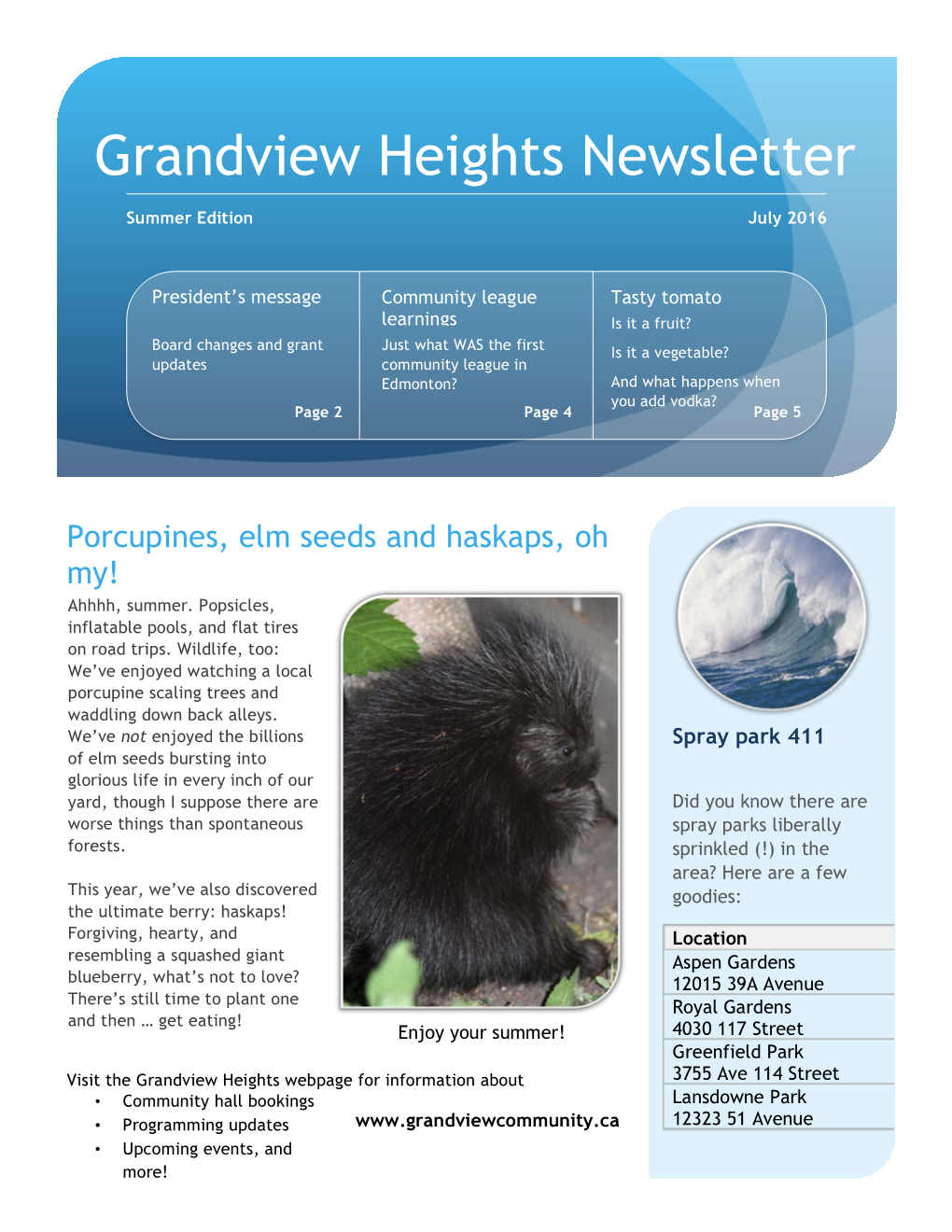 Summer Newsletter