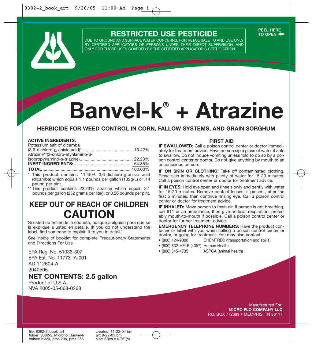 Banvel-K® + Atrazine HERBICIDE for WEED CONTROL in CORN, FALLOW SYSTEMS, and GRAIN SORGHUM